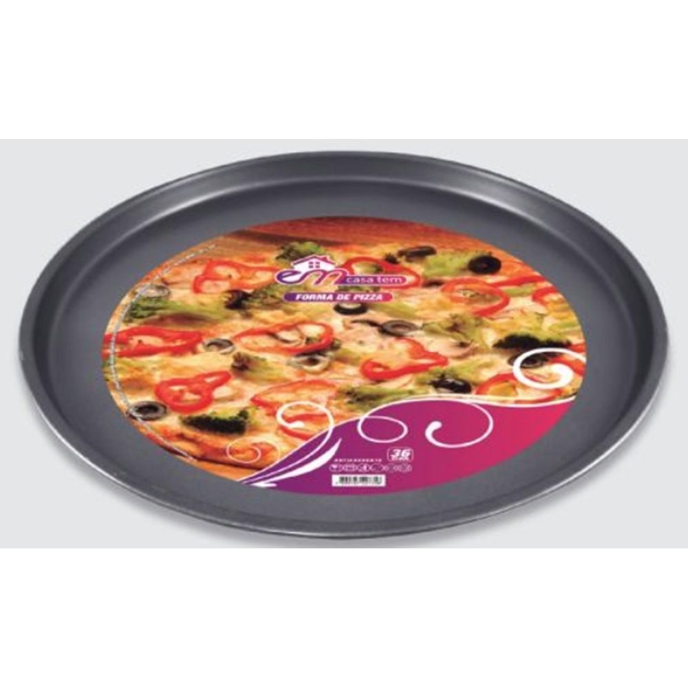 Forma Pizza Antiaderente Assadeira 31cm em aço carbono IN-12392-1