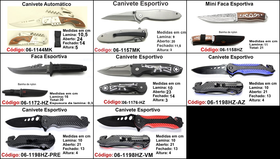 kit 10 canivete base M