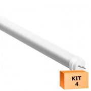 Kit 4 Lâmpada Led Tubular T5 08W 55 cm bivolt - Branco Frio