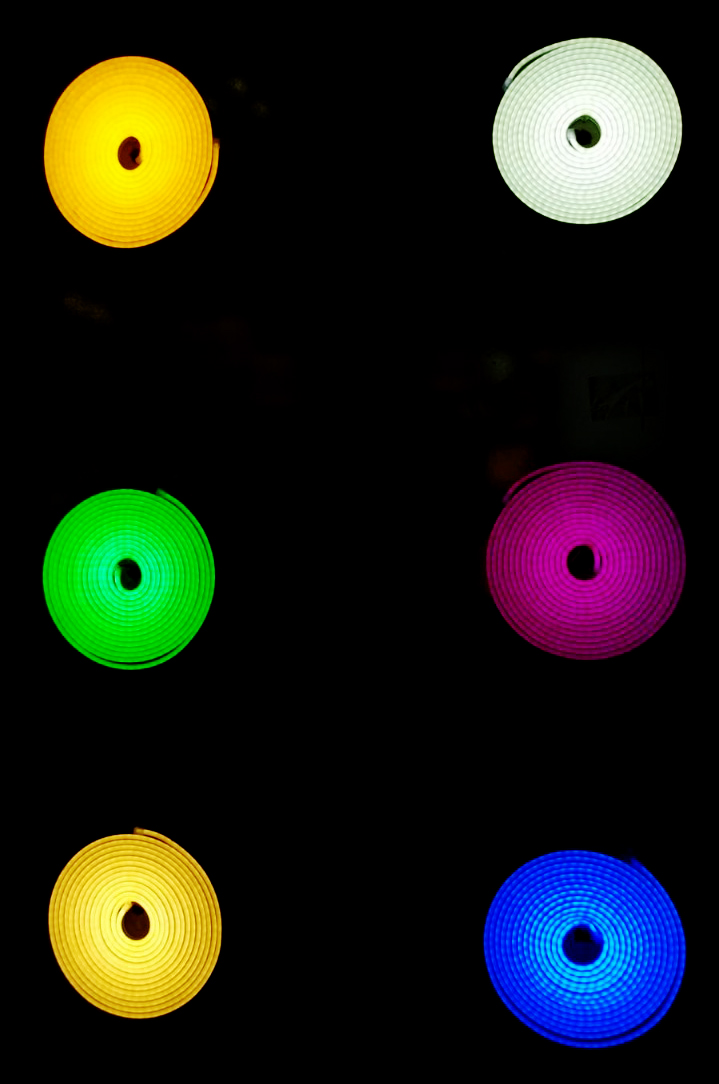 Fita LED Neon 5 Metros Azul Escuro Alto Brilho com Fonte 3A Bivolt