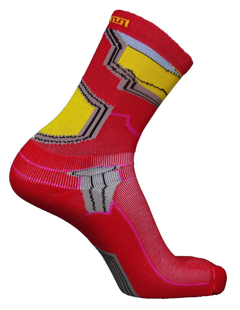 Par de meia Compressão Cano Médio  - Iron Socks vermelha