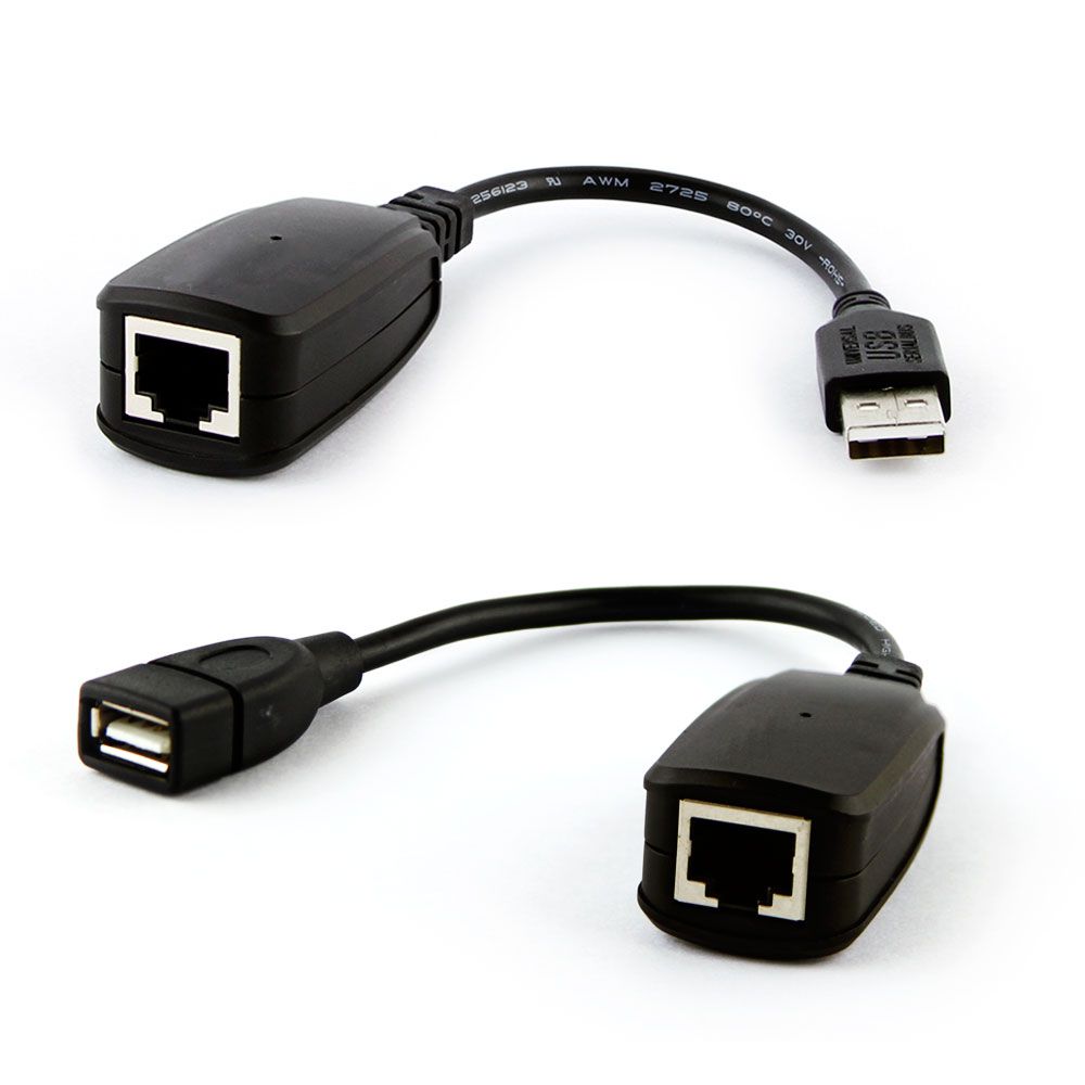 Cabo Extensor USB Ethernet Via Cabo de Rede Até 30 Metros  - Mega Computadores