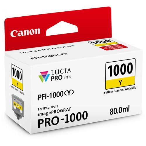 Cartucho de Tinta Canon LUCIA PRO INK PFI-1000 (Amarelo 80ml)