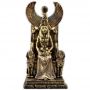 Deusa Sekhmet no Trono - Dourada