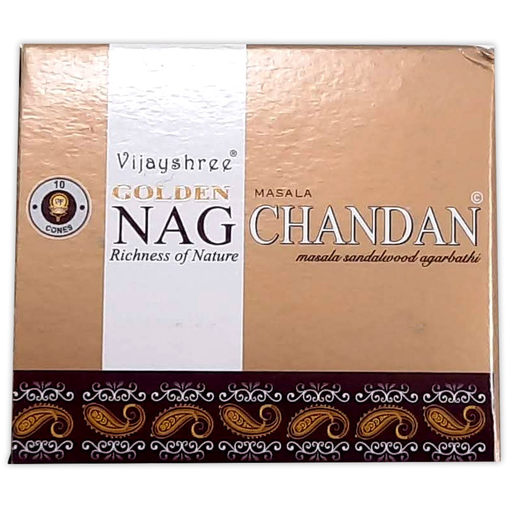 Incenso Cone de Massala Nag Chandan - Riquezas da Natureza (para incensário cascata)