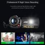 Filmadora Digital Ordro HDR-AC3 4K Wi-Fi Visão Noturna 30x Zoom 24MP Selfie Anti Vibração Com Estabilizador de Imagem Multifuncional (BTO)