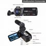 Filmadora Digital Ordro HDV-Z20 Wi-Fi Com Microfone Externo 16x Zoom 24MP Full-HD Selfie Detecção Rosto Controle Remoto Anti-vibração (BTO)
