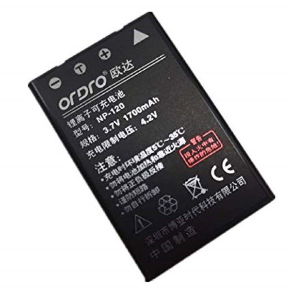 Bateria NP-120 Para Filmadora Ordro HDR-AC1 HDR-AC3 HDR-AC5 HDR-AZ50 HDV-V12 HDV-D395 HDV-V7 HDV-V7 PLUS e Várias Outras Marcas e Modelos