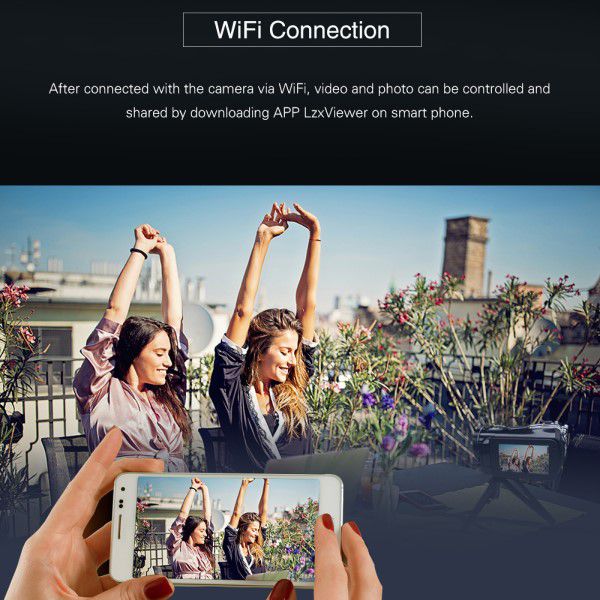 Filmadora Digital Ordro HDR-AC3 UHD 4K Wi-Fi V. Noturna 30x Zoom 24MP Touch Screen Selfie Det Rosto Controle Remoto Anti Vibração APP (BTO)