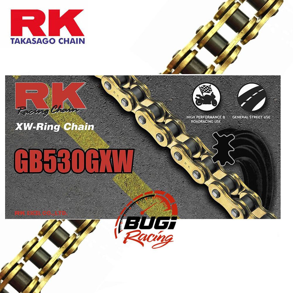 Corrente Gold Japonesa RK GB530 GXW x 112 Links c/ O'ring