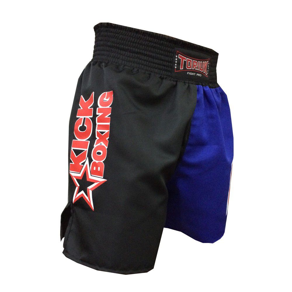 Calção Short Kickboxing - New K1 - Preto/Azul- Toriuk - Loja do Competidor
