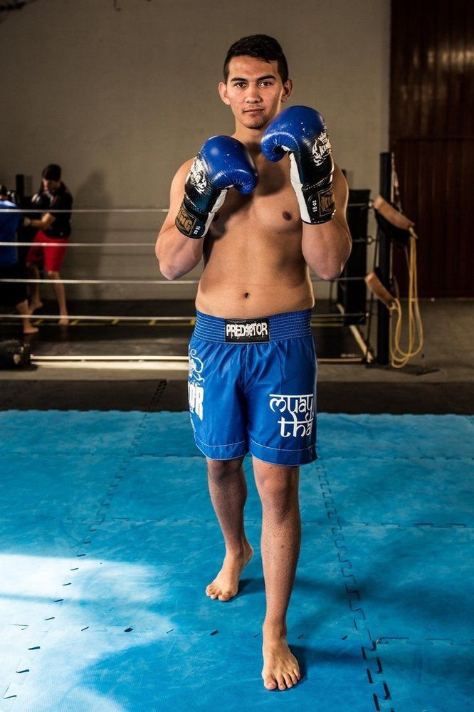 Calção Short Muay Thai - Drago - Unissex - Azul - Predator - - Loja do Competidor