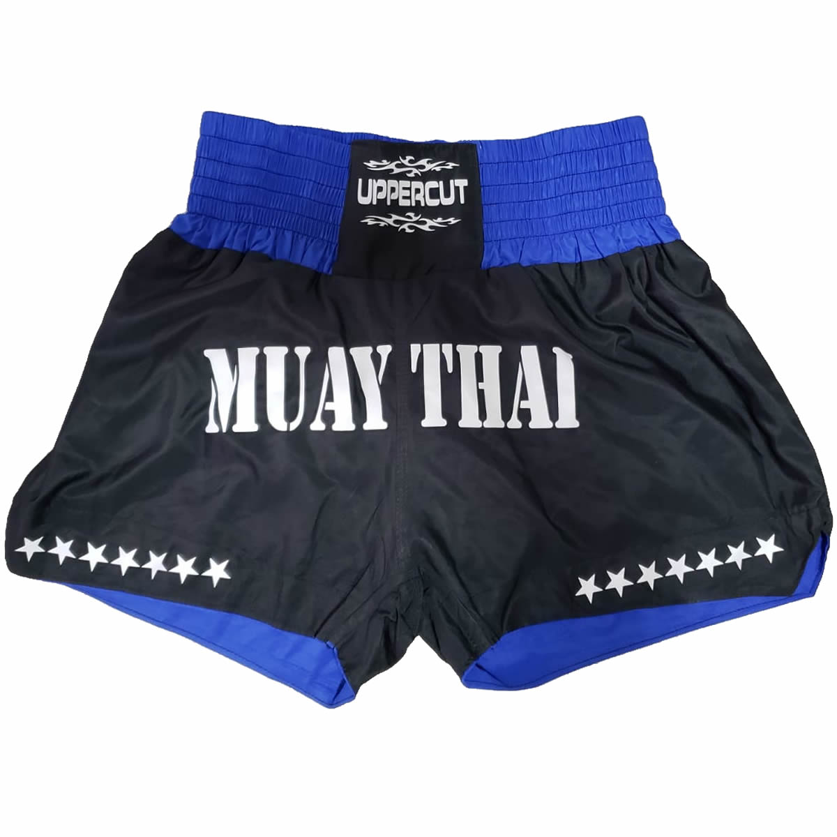 Calção Short Muay Thai Tradicional Star - Preto/Azul  - Loja do Competidor