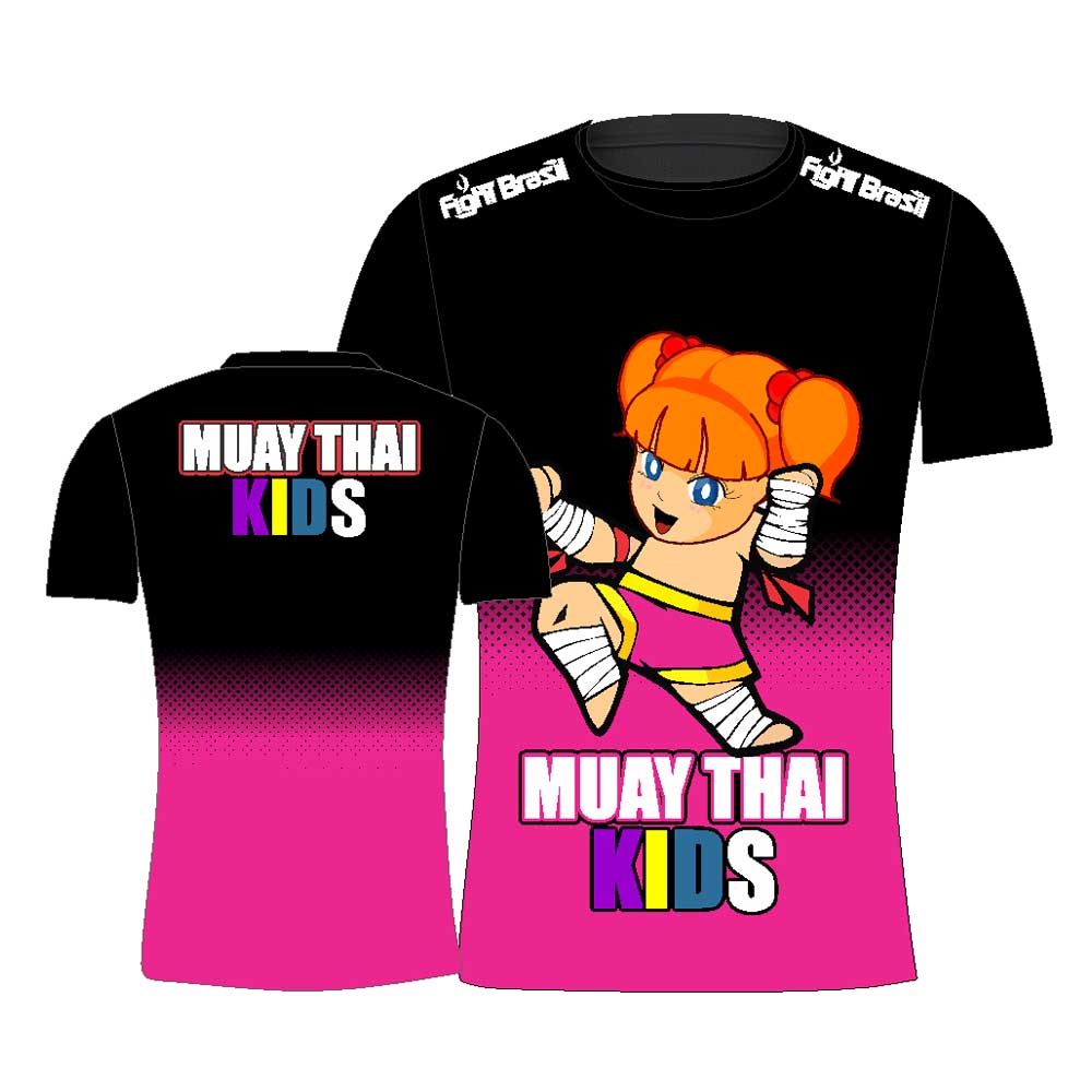 Camisa Camiseta Muay Thai Kids Feminina - Infantil - Fb-2068 - Loja do Competidor
