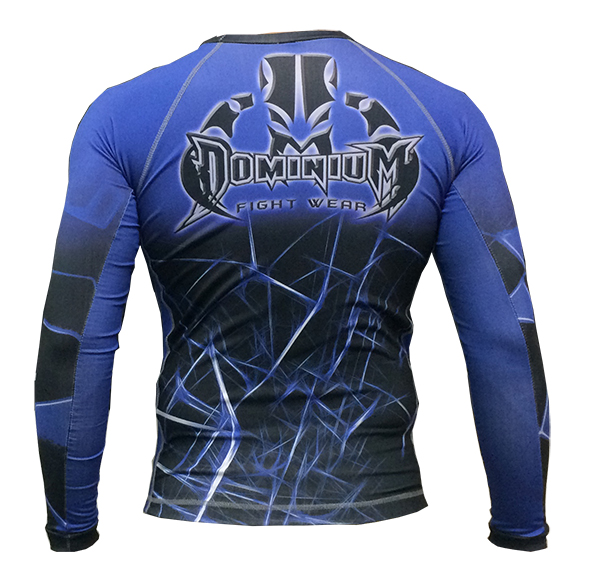 Camisa Rash Guard Compressao Jiu Jitsu ML - Neon Azul