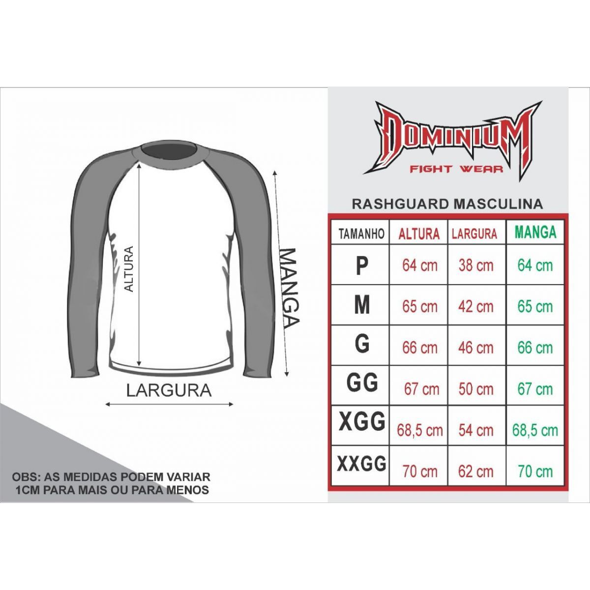 Camisa Rash Guard - Manga Longa - Preto/Vermelho - 2197 - Dominium -  - Loja do Competidor