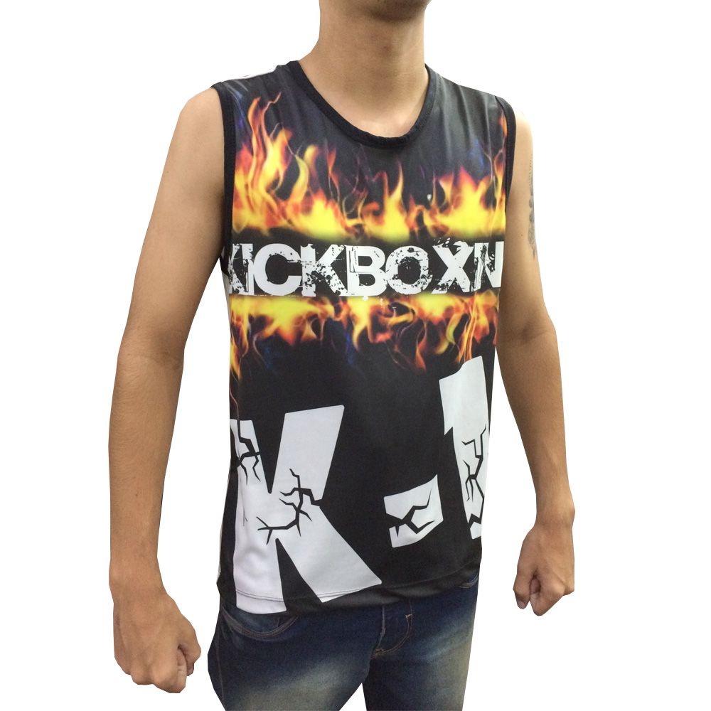 Camiseta Regata - Kickboxing in Flames - Duelo Fight  - Loja do Competidor
