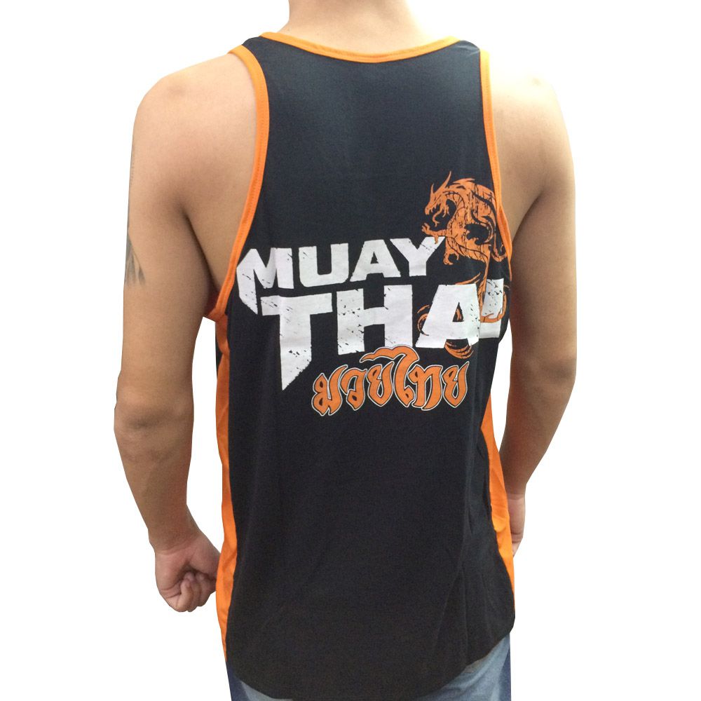 Camiseta/Regata - Muay Thai Dragon Spirit - Preto/Laranja-  Toriuk .  - Loja do Competidor