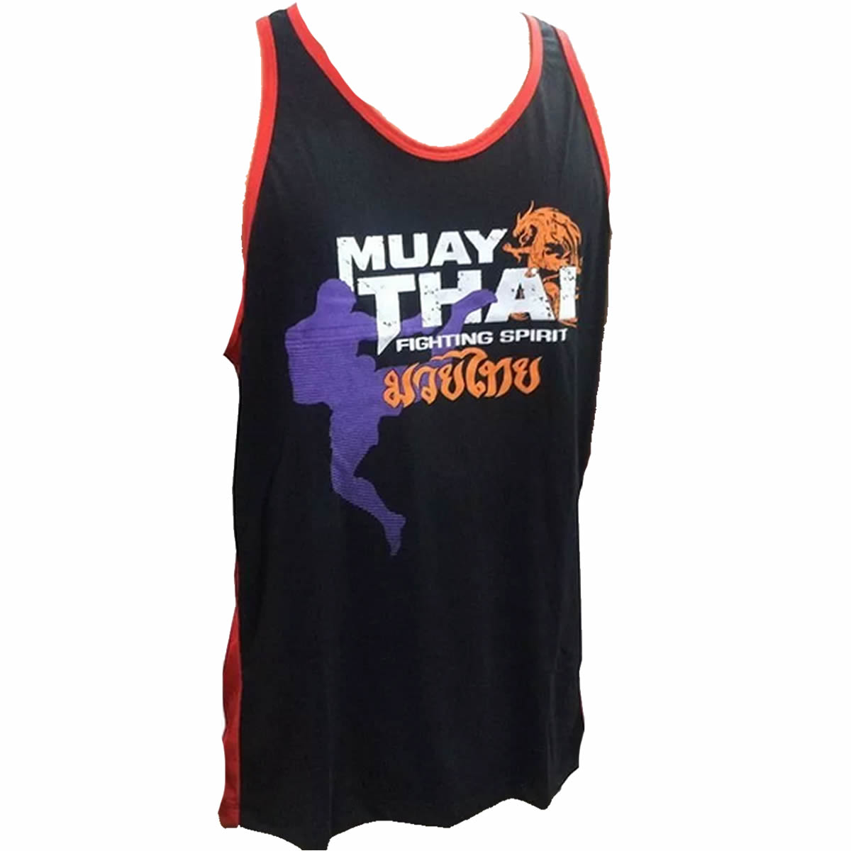 Camiseta Regata Muay Thai Dragon Spirit - Preto/Vermelho - Toriuk