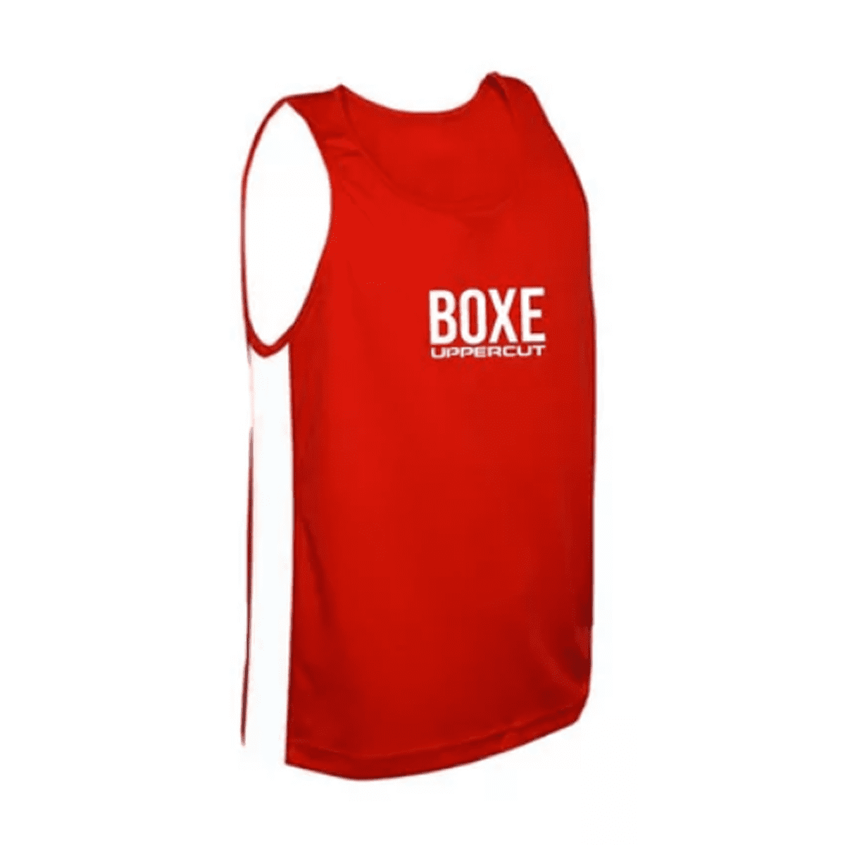 Regata Esportiva Dry Fit - Boxe - Vermelha/Branca - UV-50+ - Loja do Competidor