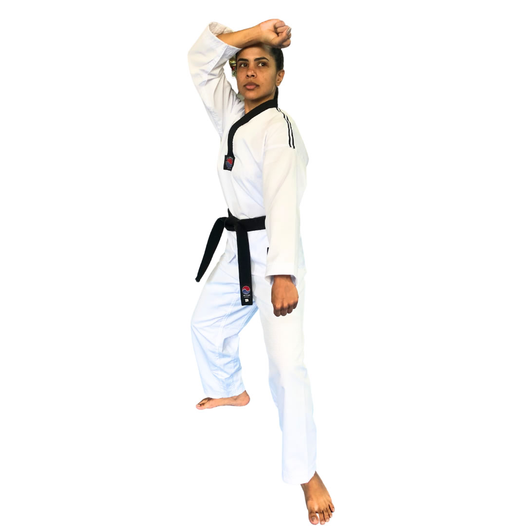Dobok Kimono Canelado Olimpic Taekwondo Adulto - Homologado - Loja do Competidor