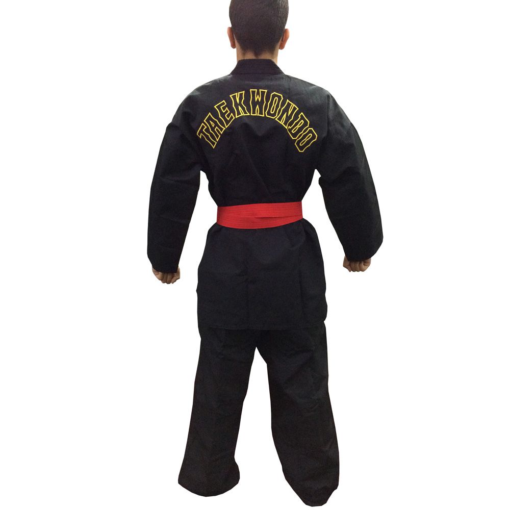 Dobok Kimono Canelado Olimpic - Taekwondo Adulto - Preto - Loja do Competidor