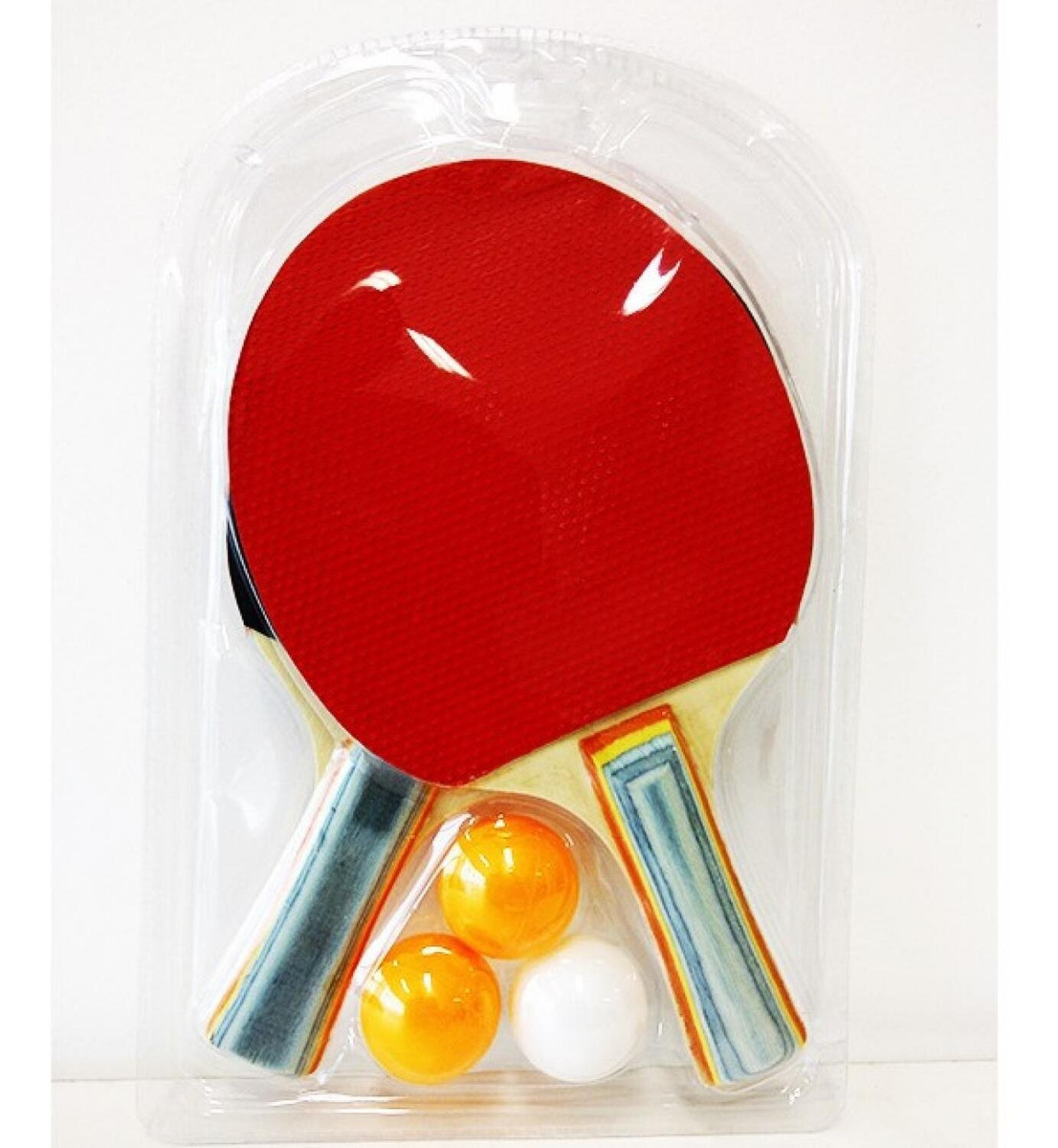 Kit 2 Raquetes Tenis Mesa Ping Pong + 3 Bolas - Amigold  - Loja do Competidor