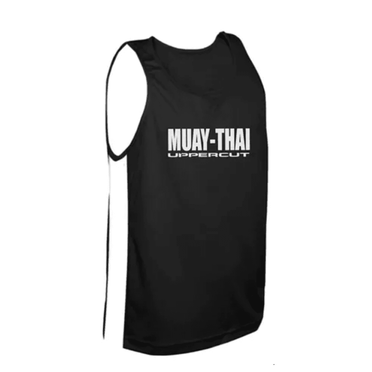 Regata Esportiva Dry Fit - Muay Thai - Preta/Branca - UV-50+