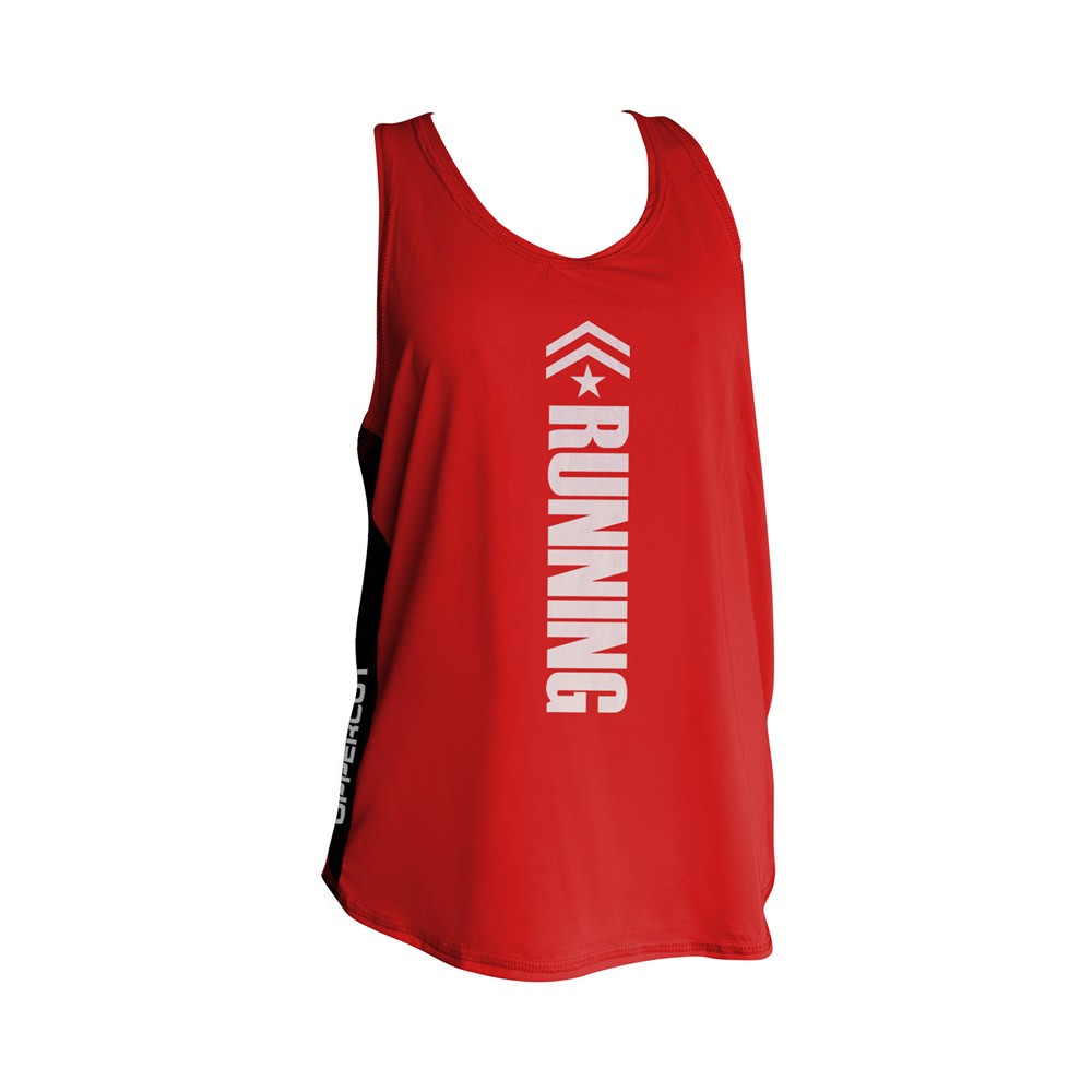 Regata Esportiva Dry Fit - Running Corrida - UV-50+ - Feminina - Vermelha  - Loja do Competidor