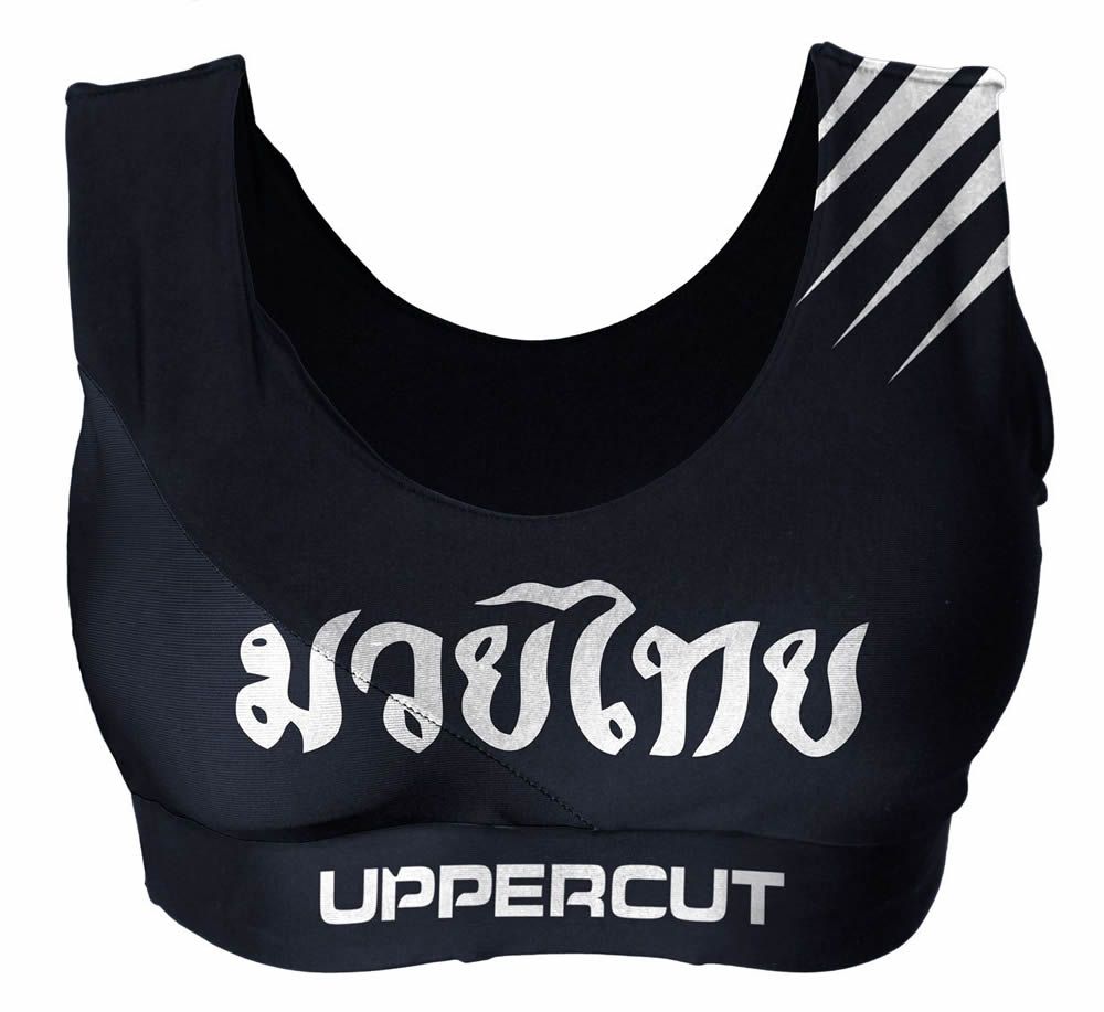 Top Feminino Muay Thai Thailand Fitness - com Bojo - Preto - Uppercut  - Loja do Competidor