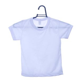 Camiseta Infantil manga curta gola redonda branca