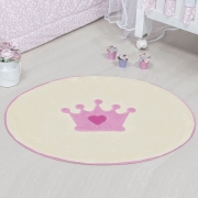 Tapete Infantil Premium Formato Coroa Baby Rosa 78cm x 68cm