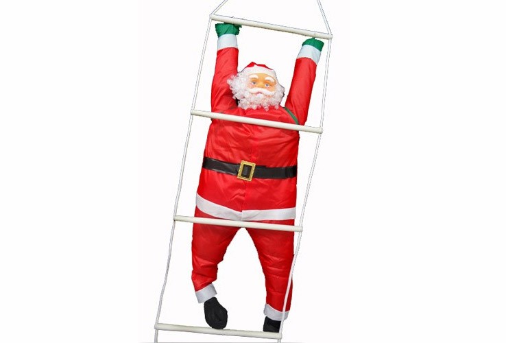 Papai Noel Sobe Escada Decoração de Natal Enfeite Decorativo Natalino (BSL-36041-11)