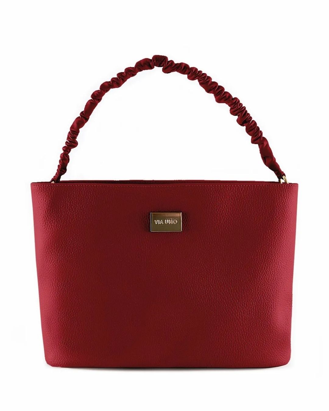 Bolsa tote bag scrunchie vermelho Via Uno