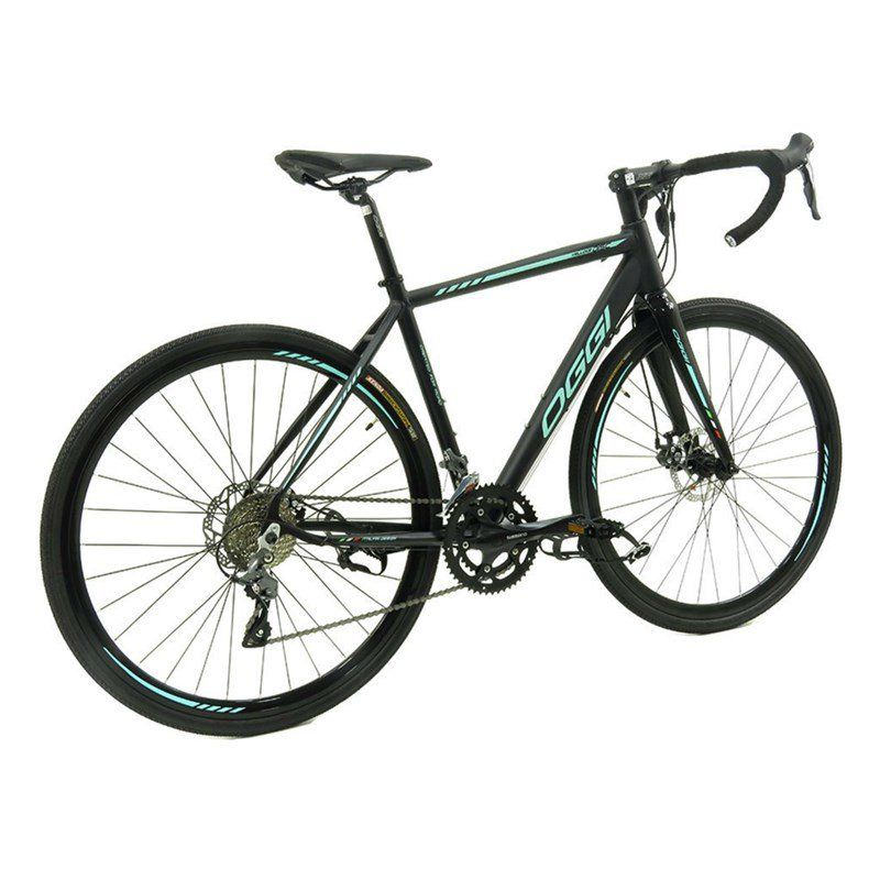 Bicicleta Oggi - Velloce Disc 700c - Preta / Verde