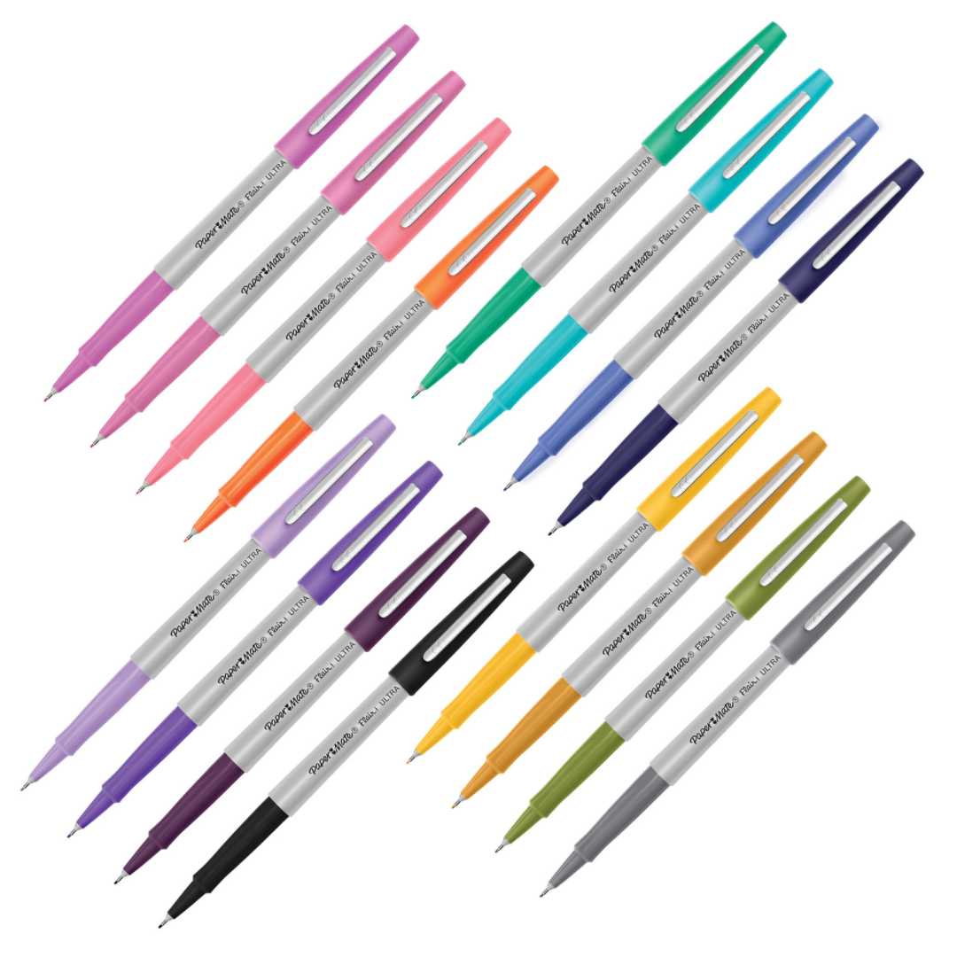Caneta hidrográfica Flair Ultrafina Candy Pop 16 cores - Paper Mate
