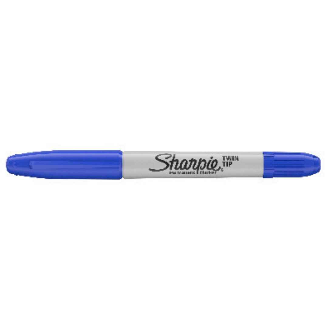 Marcador permanente Sharpie Twin Tip azul c/ 12 unidades