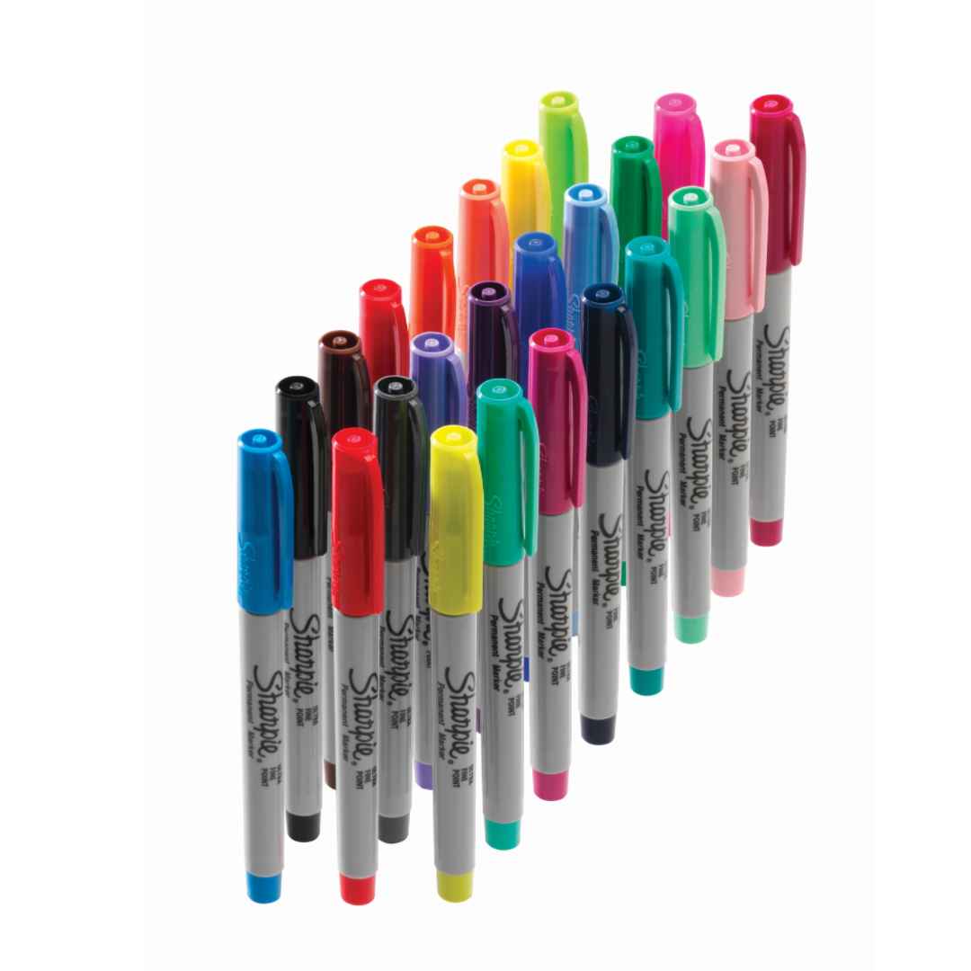 Marcador permanente Sharpie ultra fino c/ 24 coleção Color Burst