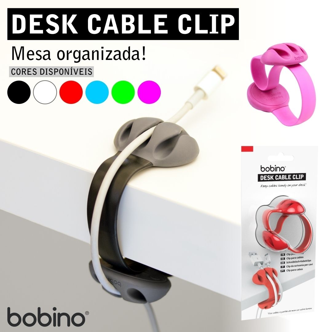 Organizador de cabos para mesa - "Desk Cable Clip"