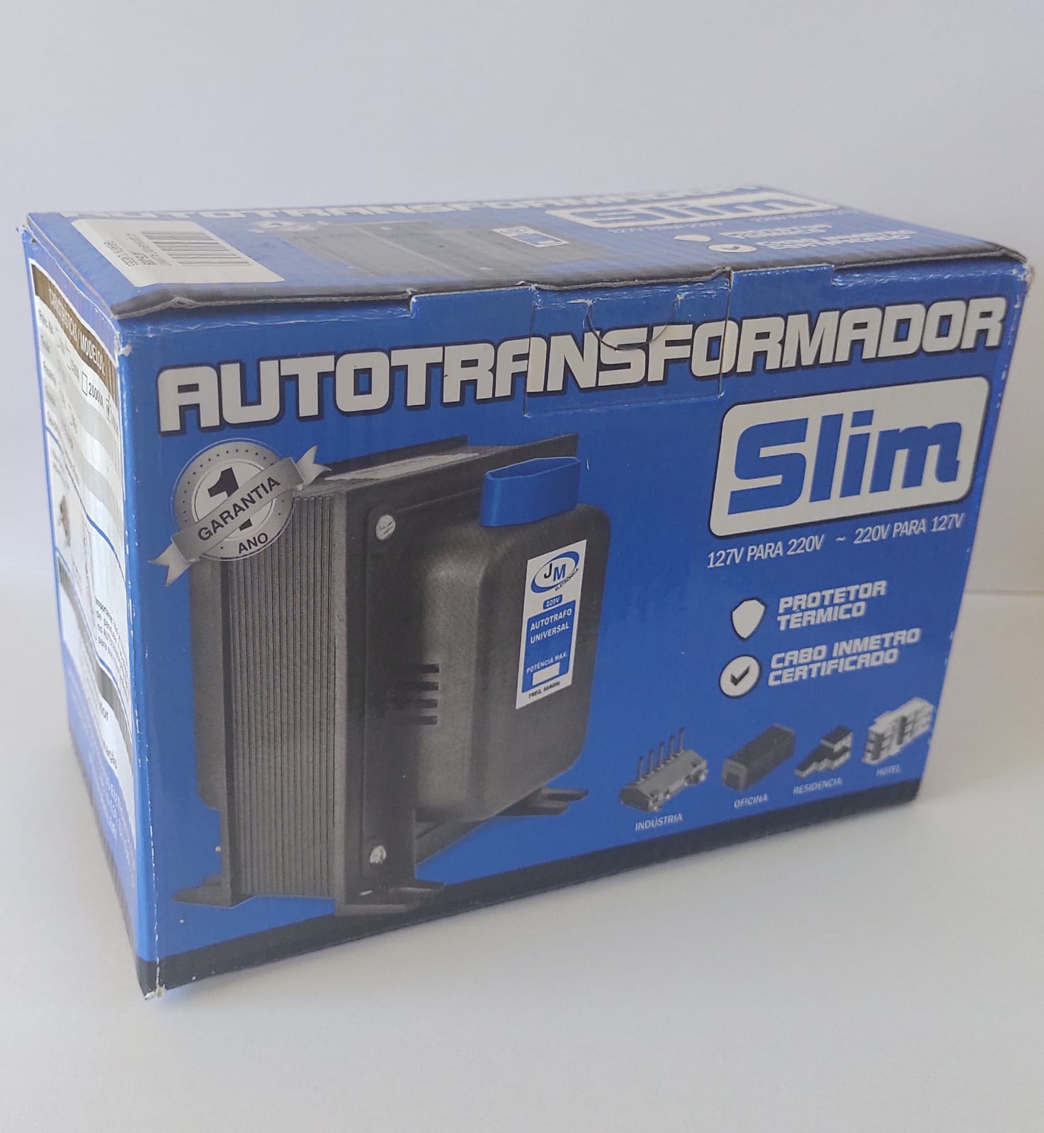 Autotransformador 2000VA Slim automático 127V para 220V e 220V para 127V