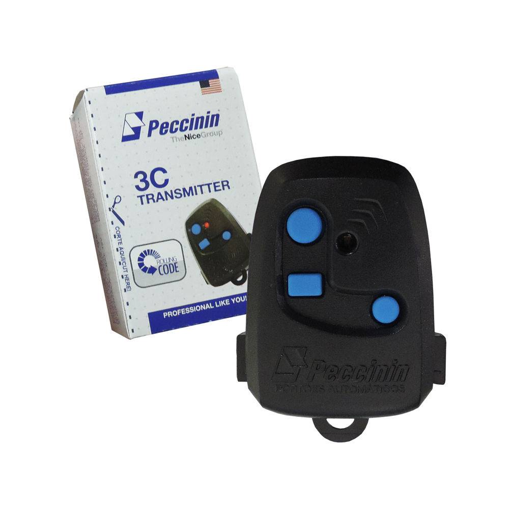Controle remoto Peccinin 433Mhz 3C para Portão eletrônico Automatico
