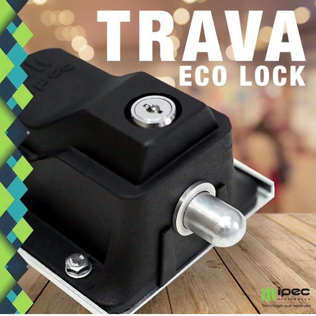 Trava eletromagnética Eco lock com temporizador para portão eletrônico - marca Ipec