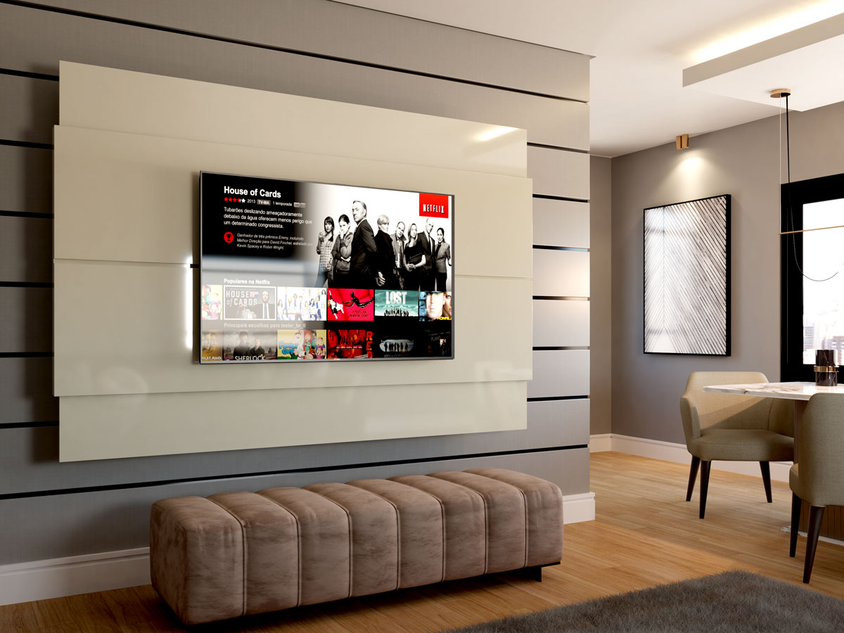 Painel para TV Wall/Limit 2.2 Off White - MoveisAqui