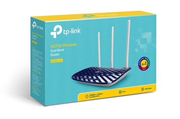 Roteador Wireless Archer C20 Tp-Link Ac750 Dual Band 433Mbps+300Mbps
