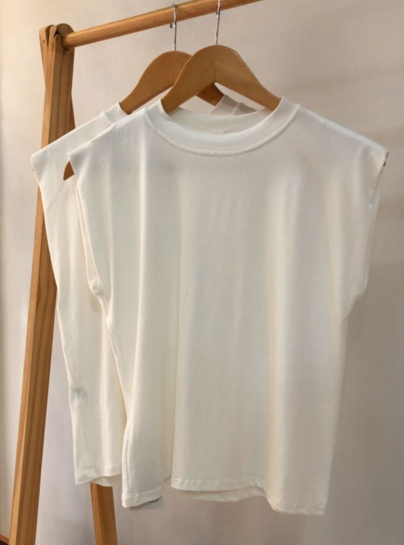 Camiseta Feminina Muscle Viscolycra Branco - Lari