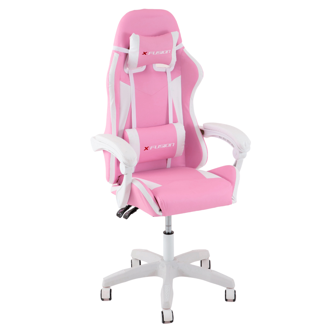 Cadeira Gamer X Fusion C.123 Rosa Claro/Branca