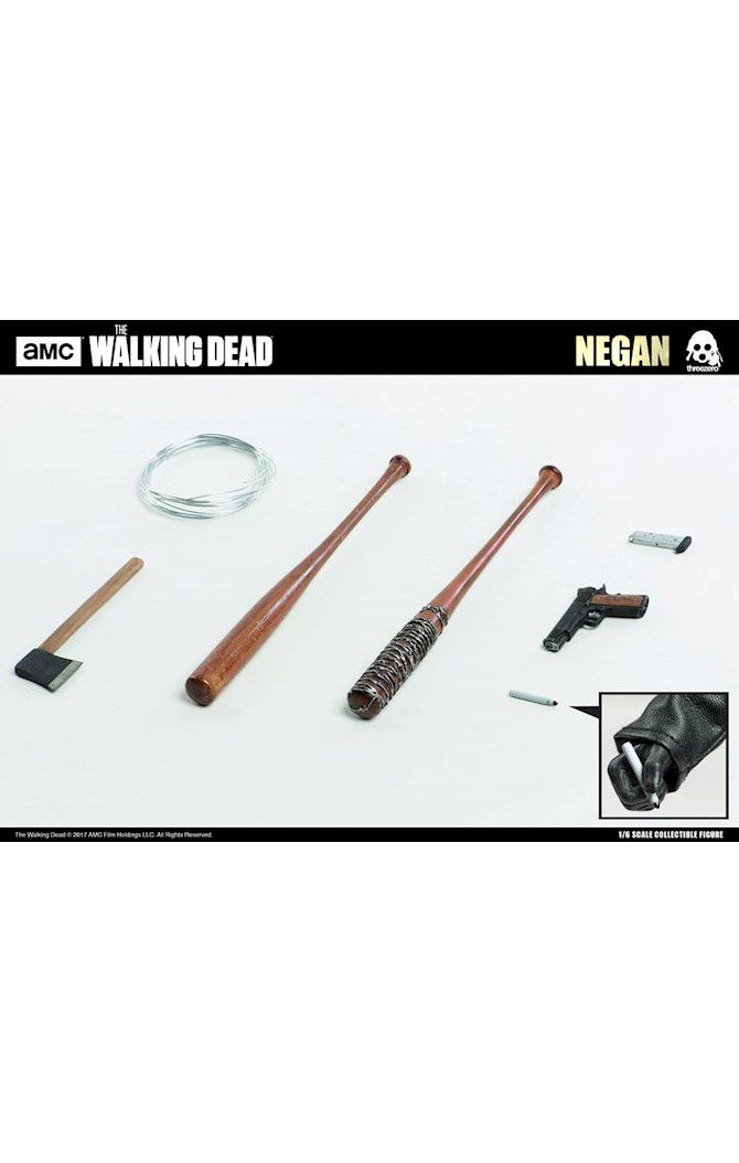 Action Figure Negan: The Walking Dead Escala 1/6 - Boneco Colecionável - ThreeA