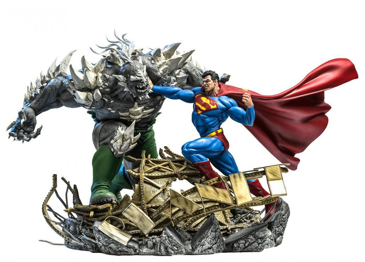 Estátua Superman Vs Doomsday: Diorama de Ivan Reis Diorama Escala 1/6 - Iron Studios - CD