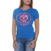 Camiseta Heart Bkf0103 Azul - Black Skull