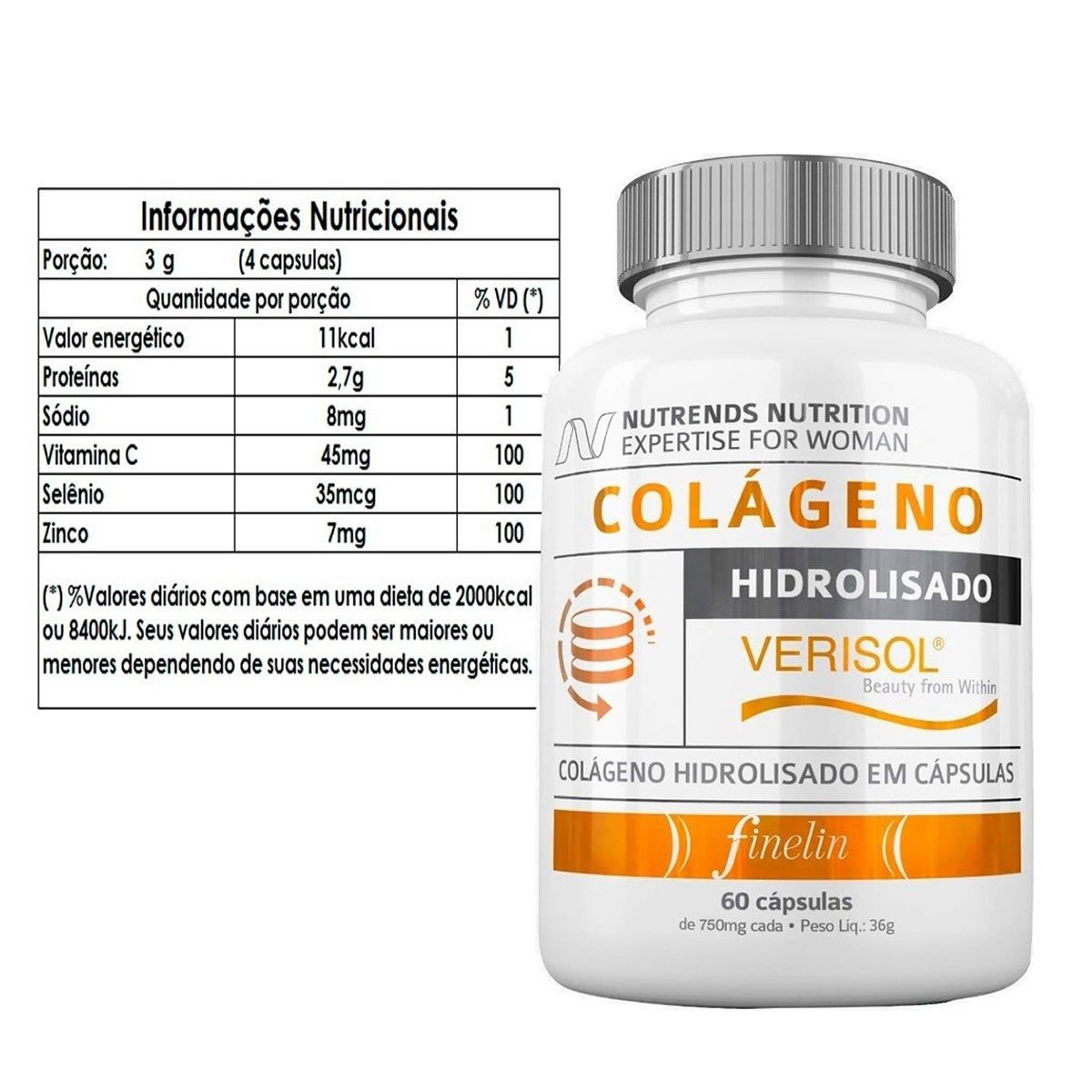 Colageno Verisol Premium 60 Cápsulas - Nutrends 